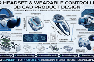 create xr headset, motion tracker, wearable controller product design