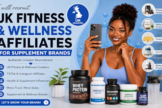 recruit UK fitness and wellness affiliates for supplement brands
