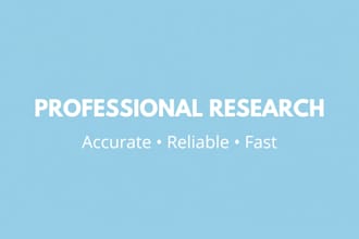 do in depth internet research and data collection for you
