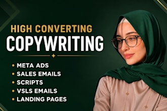 write meta ads, scripts, vsls emails and landing pages for your ecom brand