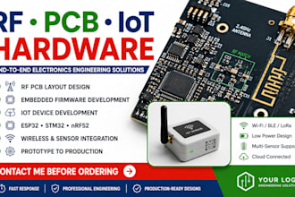 rf pcb layout design, embedded iot firmware, electronic hardware solutions