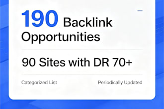 provide a categorized backlink site list