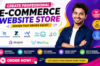 create expandcart zammit wuilt salla zid dropizi wizishop website store design