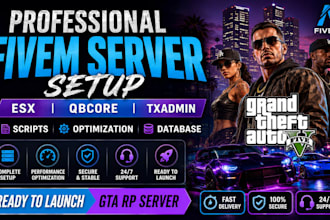 setup professional fivem gta rp server with esx qbcore