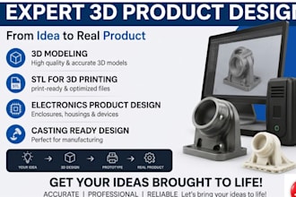 design custom pcb 3d enclosure, electronics or product casting for 3d printing