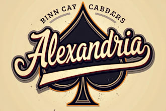 do awesome style alexandria aces vintage logo design