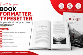 do book formatter, typesetter for ebook and print book, amazon KDP