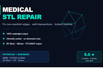 fix non manifold medical stl files and repair biomedical meshes