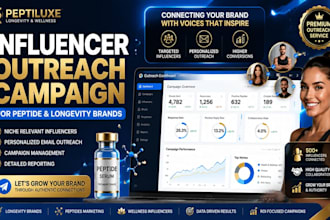 create influencer outreach campaigns for peptide and longevity brands