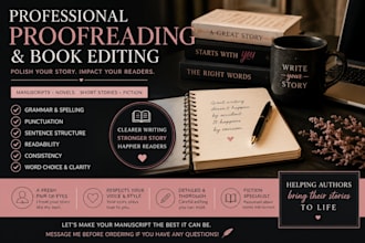 proofread your book, novel