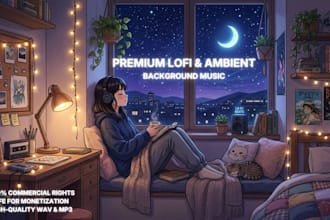 produce premium lofi beats and chill ambient background music