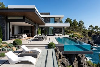 design backyard, front yard and garden, pool, patio with 3d landscape rendering