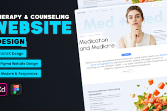 design therapy and counseling website in figma