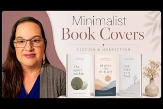 design a minimalist book cover for fiction or nonfiction authors