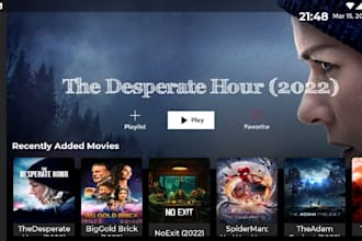 develop iptv app with middleware and essential streaming features for smart TV