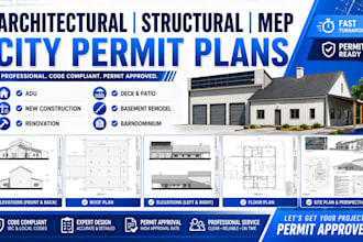 city permit blueprints architect for house plans, adu, patio, garage, deck, shed