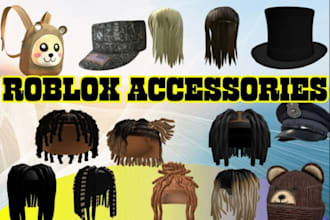 create custom roblox ugc accessories, hats, hair face designs and avatar items
