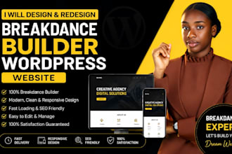 design, redesign and develop a breakdance builder wordpress website