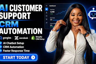 setup gorgias, zendesk CRM and ai automation for ai CRM customer support hubspot