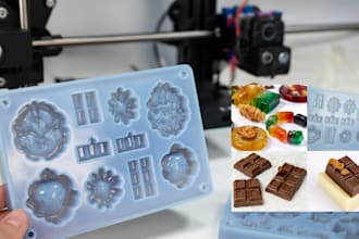 design custom 3d printable silicone mold for resin soap candle chocolate