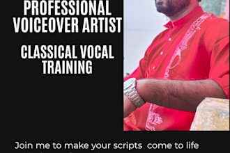 record a professional voice over with classical training