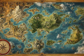 draw a custom map for fantasy, scifi, book or boardgame