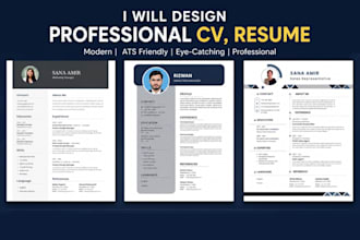 design editable resume CV in canva