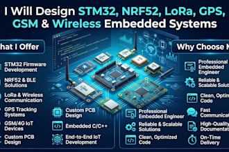 design the stm32,  stm32, nrf52, lora, nrf, gps, GSM, wireless,