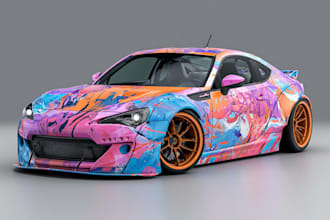 draw car wrap vehicle wrap truck wrap racing car wrap