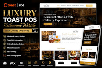 build a luxury toast pos restaurant website with online ordering