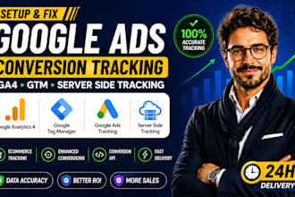 setup google ads conversion tracking ga4 ecommerce tracking gtm server tracking