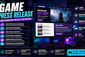 write and distribute your video game press release game promotion marketing