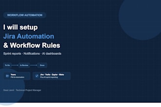 setup jira automation, workflow rules and sprint reporting dashboards
