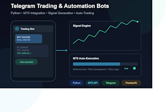 build a python telegram trading bot with mt5 auto trading