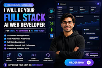 be your full stack ai web developer for saas, ai software, ai web app developer