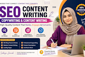 provide SEO blog writing, copywriting and content writing