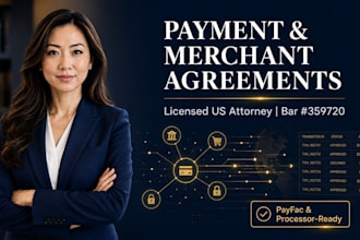 draft or review payment processing and merchant service agreements