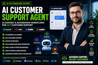 build ai customer support chatbot and automation workflows