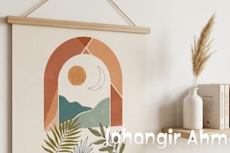 design unique minimalist boho wall art prints for etsy