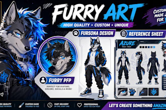 draw furry art, furry pfp, furry oc ,fursona, anthro ,sfw and reference sheet