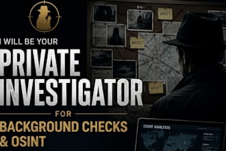 be private investigator for background checks and osint