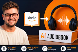 convert kindle book to ai audiobook, audiobook production and distribution