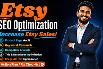 seo audit etsy listings and provide fix plan to boost sales