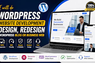 do wordpress website development, design, redesign wordpress blog or business we