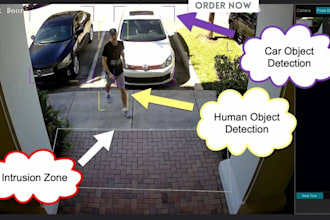 build ai cctv security camera analytics for people and vehicle detection
