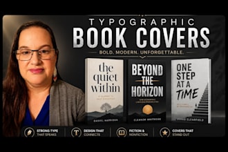 create a typographic book cover with bold modern design