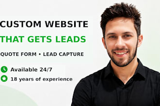 build a lead generation website with quote form, CRM and automation