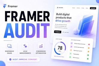 audit your framer website and fix UI, UX, and responsive