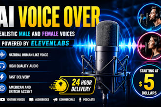 create a realistic ai voice over using elevenlabs