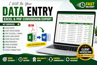 convert PDF image and handwritten to excel fast